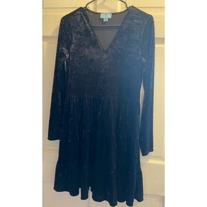 CeCe XS Black Velvet Dress